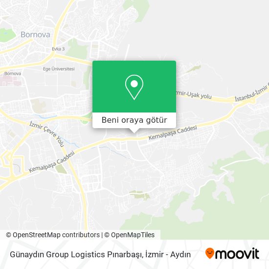 Günaydın Group Logistics Pınarbaşı harita