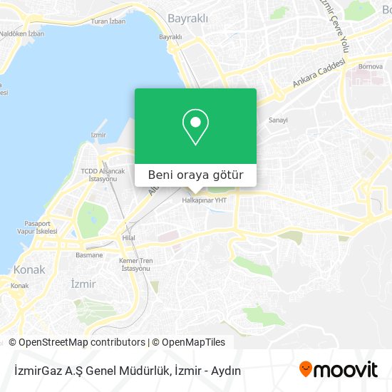 İzmirGaz A.Ş Genel Müdürlük harita