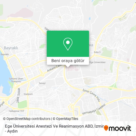 Ege Üniversitesi Anestezi Ve Reanimasyon ABD harita