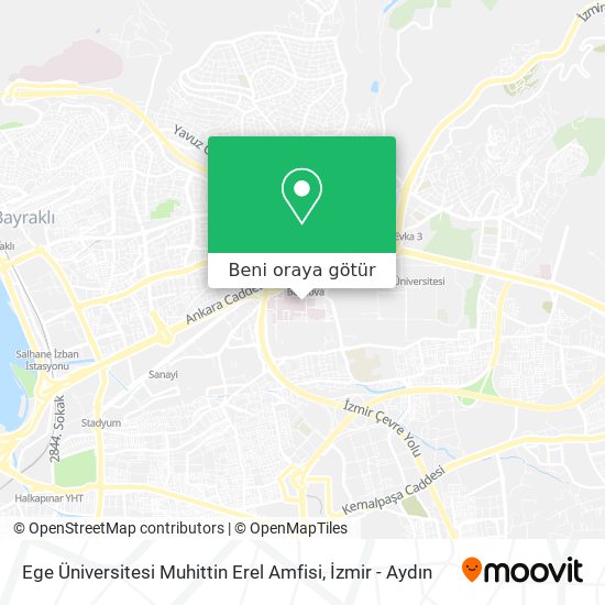 Ege Üniversitesi Muhittin Erel Amfisi harita