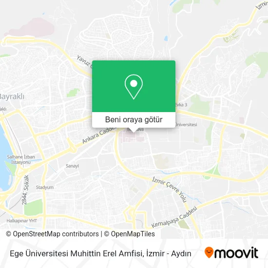 Ege Üniversitesi Muhittin Erel Amfisi harita