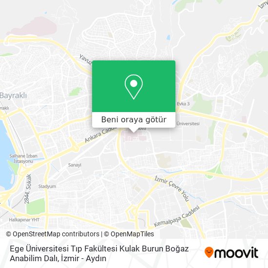 Ege Üniversitesi Tıp Fakültesi Kulak Burun Boğaz Anabilim Dalı harita