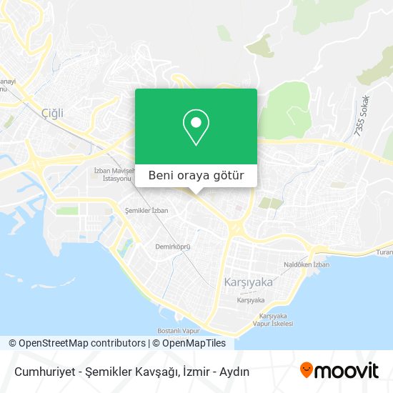 Cumhuriyet - Şemikler Kavşağı harita