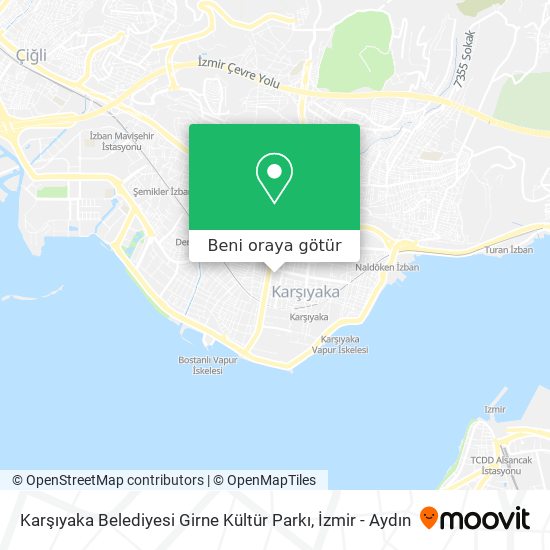 Karşıyaka Belediyesi Girne Kültür Parkı harita