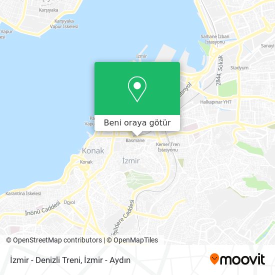 İzmir - Denizli Treni harita