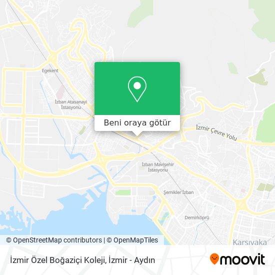İzmir Özel Boğaziçi Koleji harita