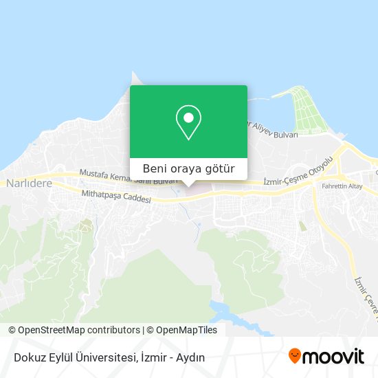 Dokuz Eylül Üniversitesi harita