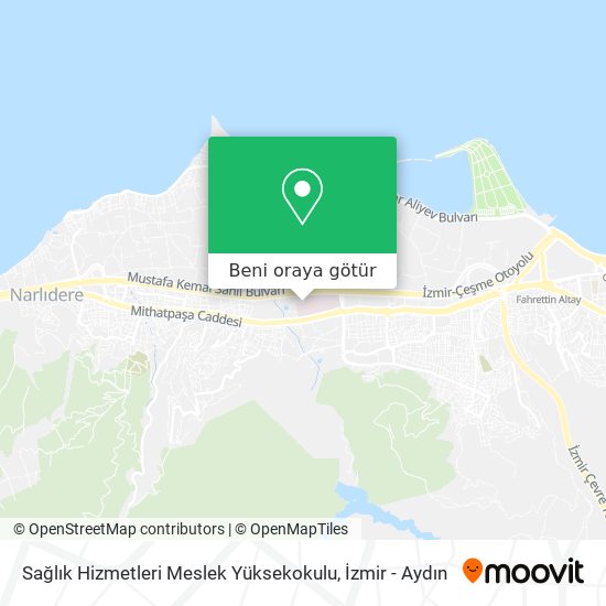 Sağlık Hizmetleri Meslek Yüksekokulu harita