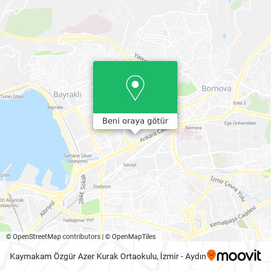 kaymakam ozgur azer kurak ortaokulu karsiyaka nerede otobus tren tramvay veya metro ile nasil gidilir