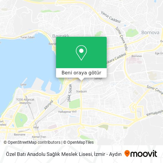 Özel Batı Anadolu Sağlık Meslek Lisesi harita