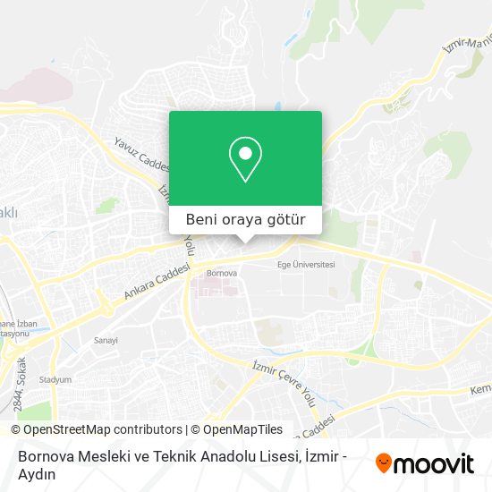 Bornova Mesleki ve Teknik Anadolu Lisesi harita