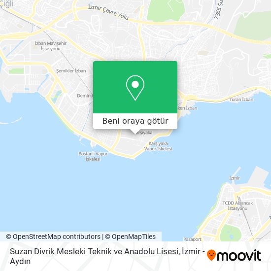 Suzan Divrik Mesleki Teknik ve Anadolu Lisesi harita