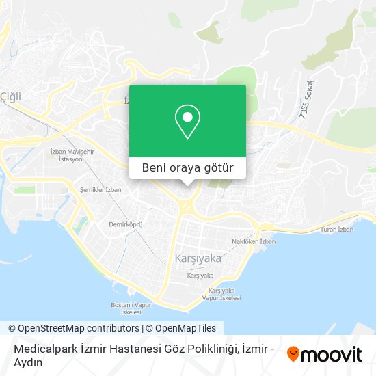 Medicalpark  İzmir Hastanesi Göz Polikliniği harita