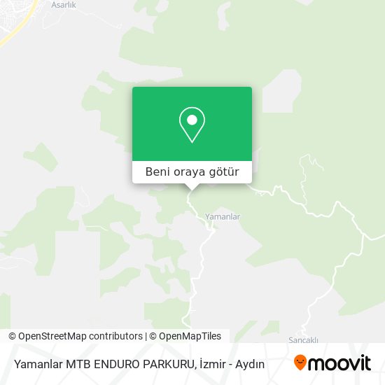 Yamanlar MTB ENDURO PARKURU harita