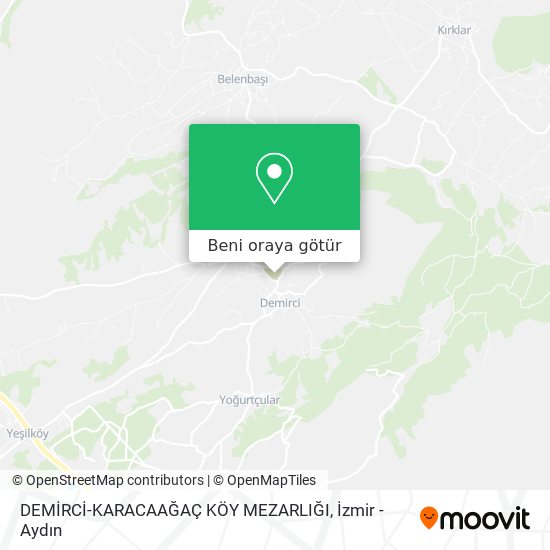 DEMİRCİ-KARACAAĞAÇ KÖY MEZARLIĞI harita