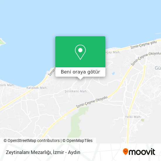 Zeytinalanı Mezarlığı harita