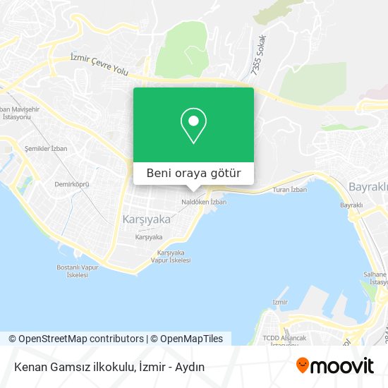 Kenan Gamsız ilkokulu harita