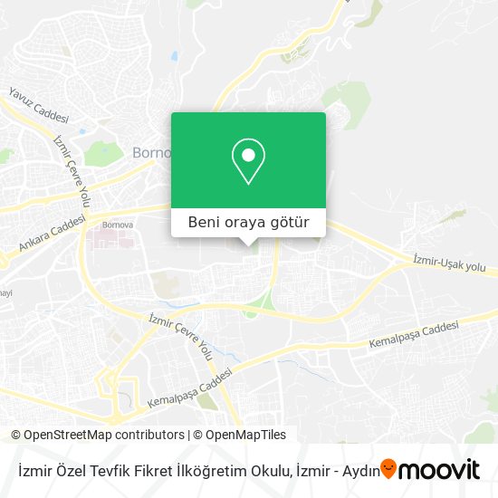 İzmir Özel Tevfik Fikret İlköğretim Okulu harita