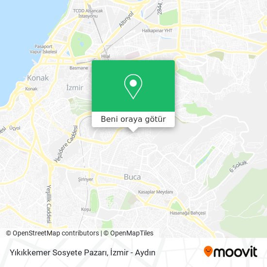 Yıkıkkemer Sosyete Pazarı harita