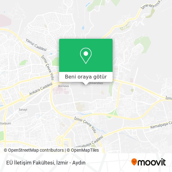 EÜ İletişim Fakültesi harita