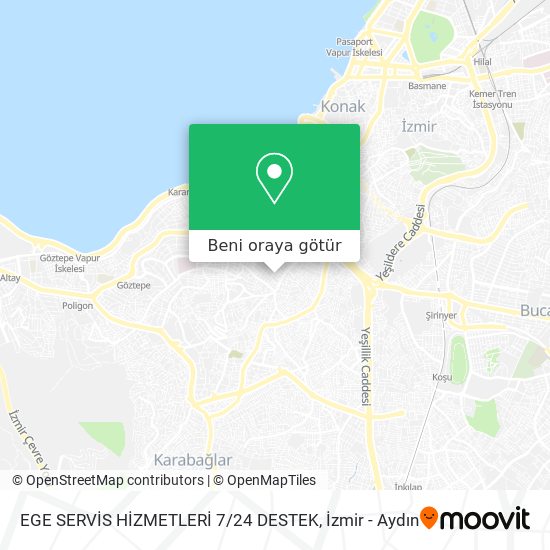 EGE SERVİS HİZMETLERİ 7 / 24 DESTEK harita