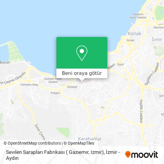 Sevılen Sarapları Fabrıkası ( Gazıemır, Izmır) harita