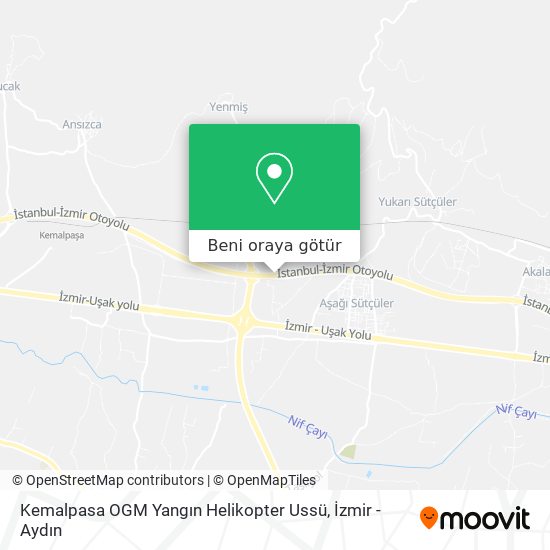 Kemalpasa OGM Yangın Helikopter Ussü harita