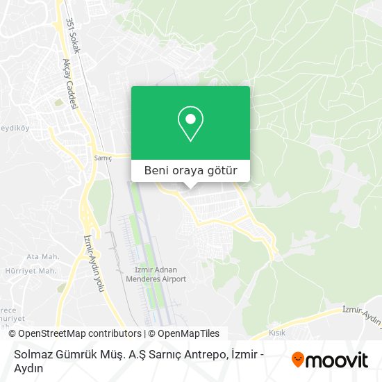 Solmaz Gümrük Müş. A.Ş Sarnıç Antrepo harita