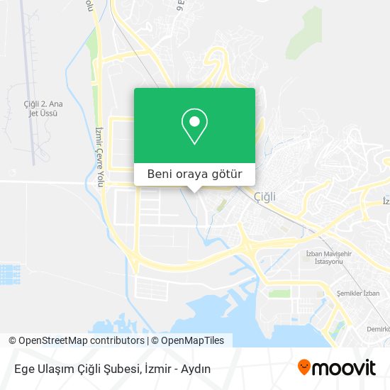 Ege Ulaşım Çiğli Şubesi harita
