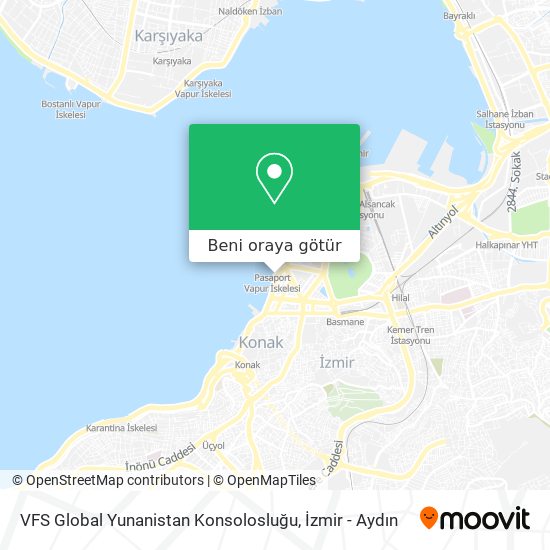 VFS Global Yunanistan Konsolosluğu harita