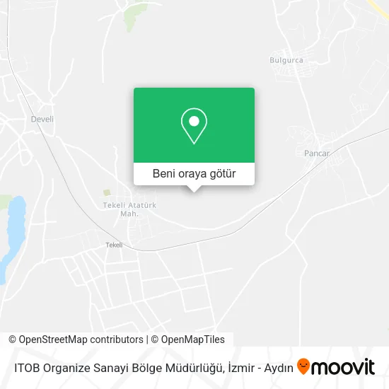 ITOB Organize Sanayi Bölge Müdürlüğü harita