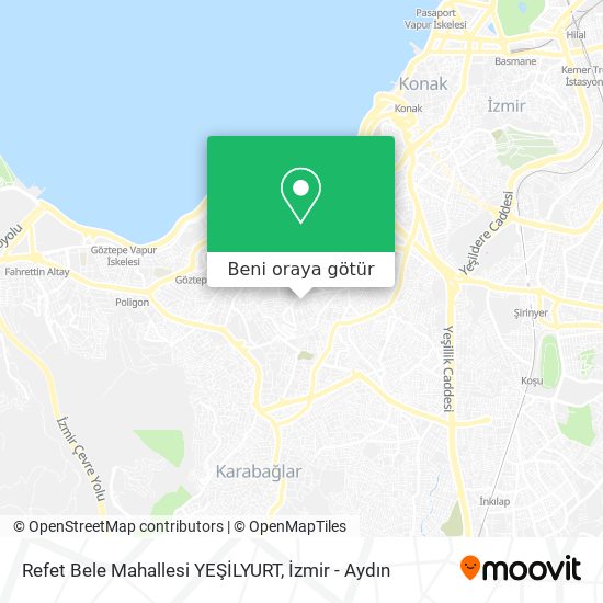Refet Bele Mahallesi YEŞİLYURT harita