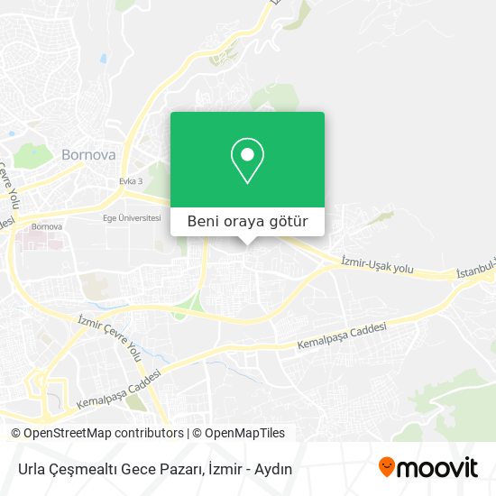 Urla Çeşmealtı Gece Pazarı harita