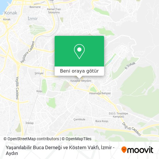 Yaşanılabilir Buca Derneği ve Köstem Vakfı harita