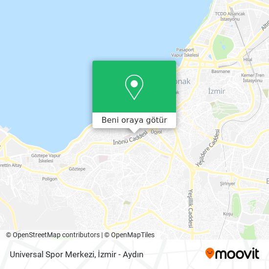 Universal Spor Merkezi harita