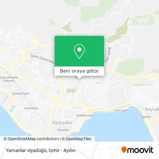 Yamanlar viyadüğü harita