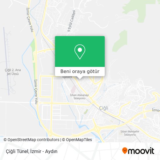 Çiğli Tünel harita