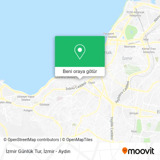 İzmir Günlük Tur harita