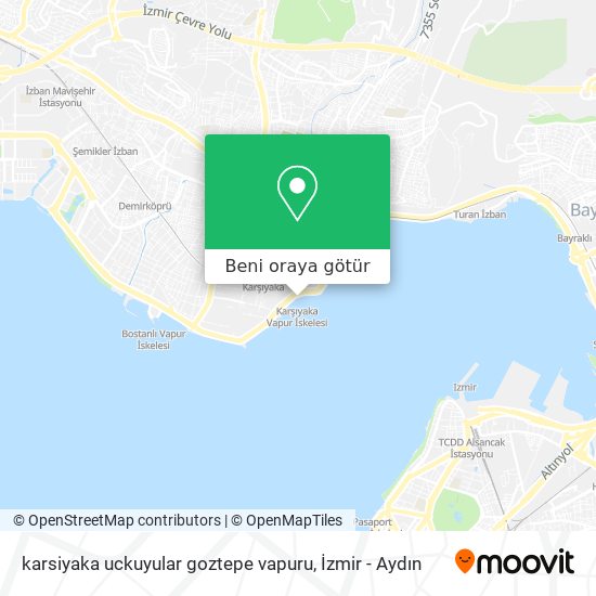 karsiyaka uckuyular goztepe vapuru harita