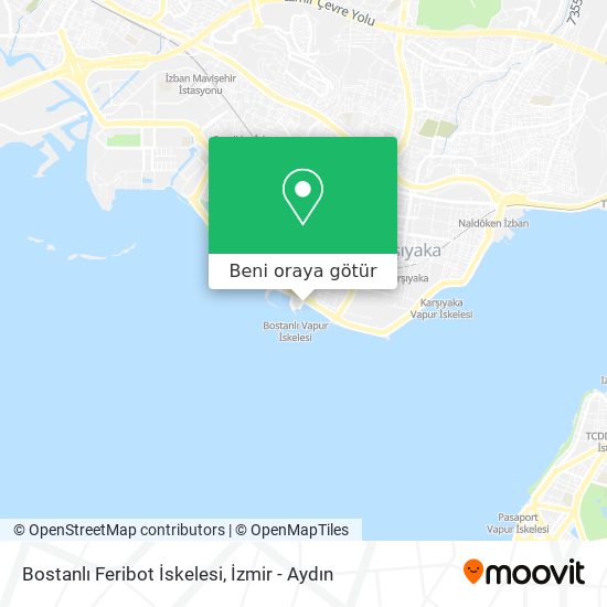 Bostanlı Feribot İskelesi harita