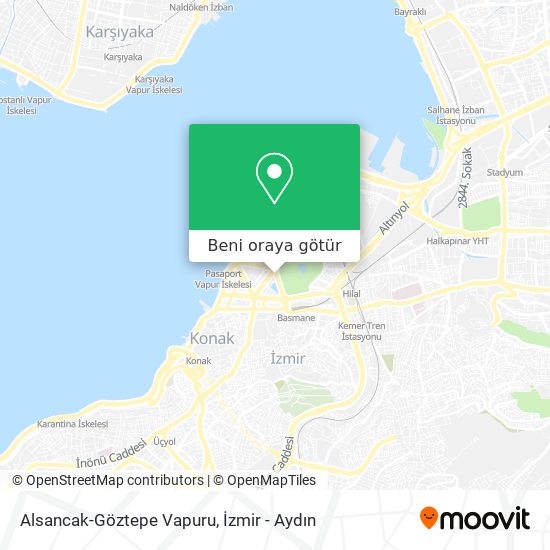 Alsancak-Göztepe Vapuru harita