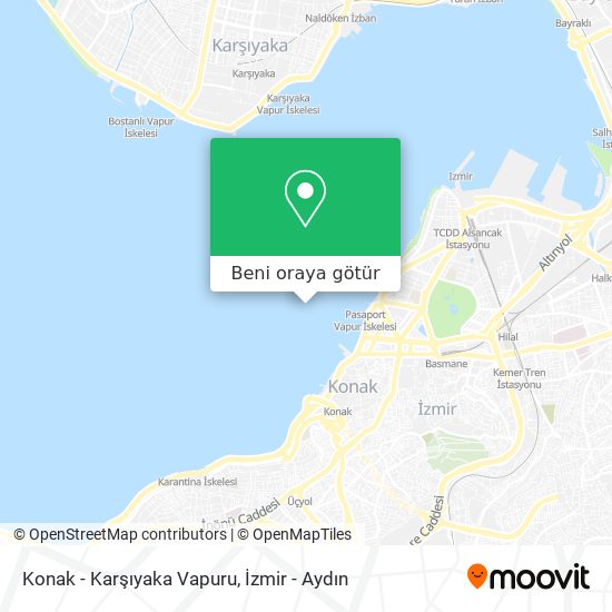 Konak - Karşıyaka Vapuru harita