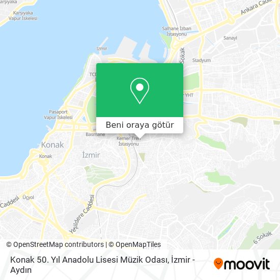 Konak 50. Yıl Anadolu Lisesi Müzik Odası harita