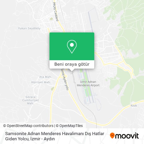 Samsonite Adnan Menderes Havalimanı Dış Hatlar Giden Yolcu harita