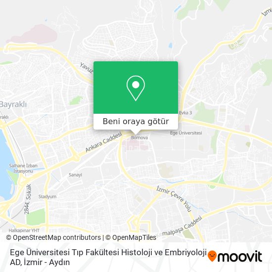 Ege Üniversitesi Tıp Fakültesi Histoloji ve Embriyoloji AD harita