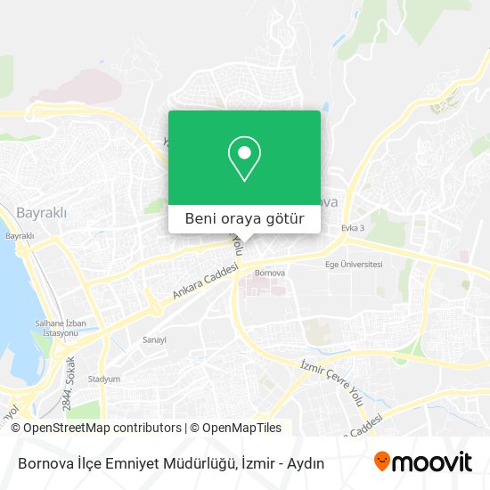 Bornova İlçe Emniyet Müdürlüğü harita
