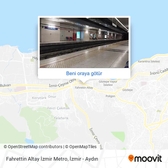Fahrettin Altay İzmir Metro harita