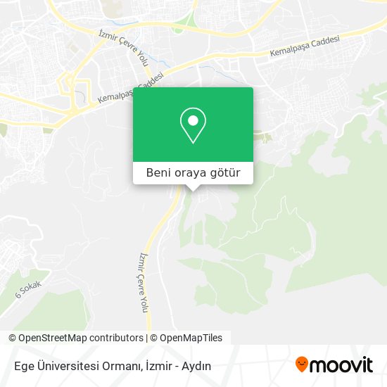 Ege Üniversitesi Ormanı harita