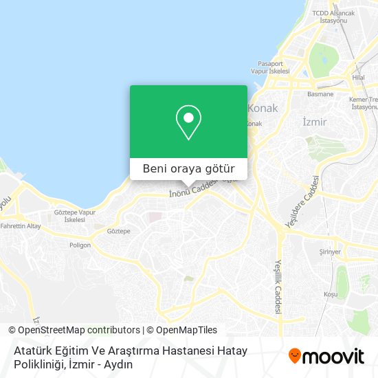 Atatürk Eğitim Ve Araştırma Hastanesi Hatay Polikliniği harita