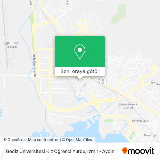 Gediz Üniversitesi Kız Öğrenci Yurdu harita